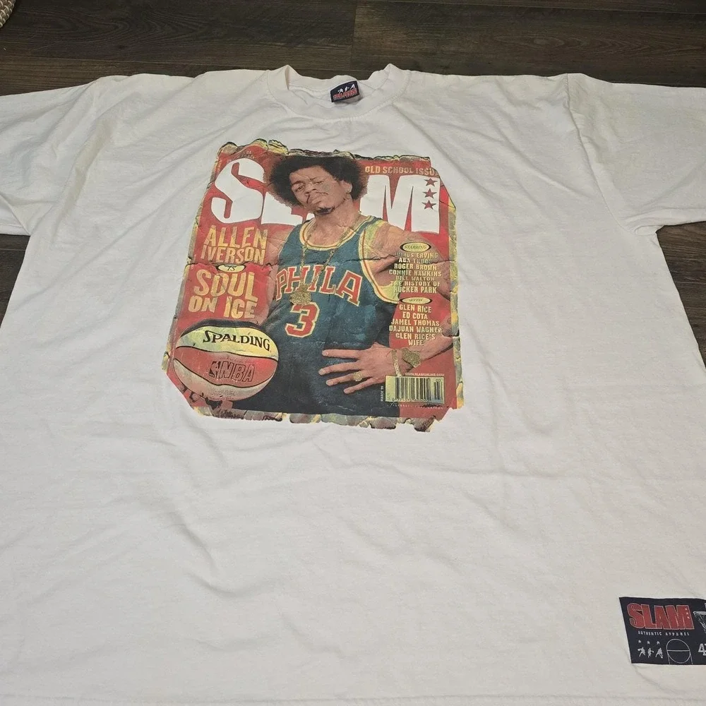 Vintage 1999 Allen Iverson SLAM Magazine T-Shirt 4XL NBA Hip‎ Hop 90s